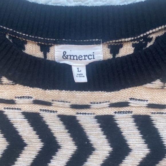 &Merci Size L Aztec Sweater - Picture 3 of 13
